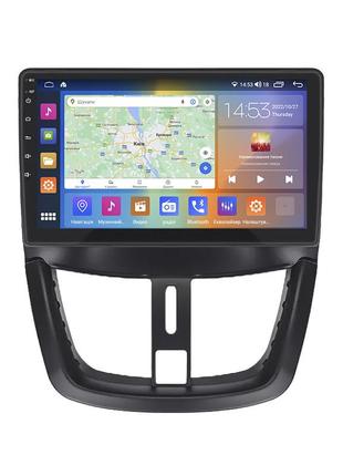 Штатна магнітола 9" lesko для peugeot 207 i рестайлінг 2009-2015 2/32gb carplay 4g wi-fi gps prime пежо