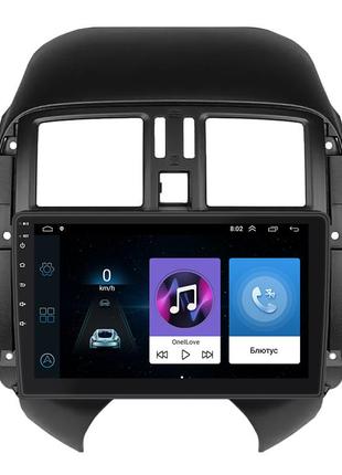 Штатна магнітола lesko для nissan sunny n17 рестайлінг 2014-2016 екран 9" 1/16gb wi-fi gps base нісан са 7шт