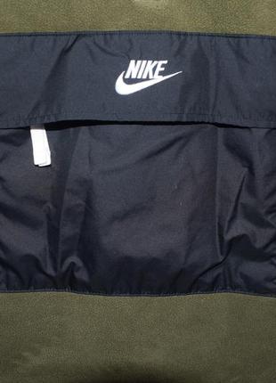 Флисовая кофта анорак nike tech fleece дрилл нейлоновые вставки новые коллекции9 фото