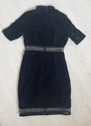 Платье бархатное (велюровое) черное2 фото