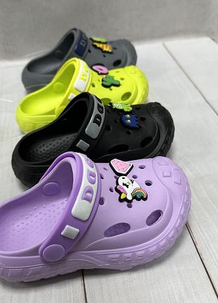 Детские кроксы сабо crocs dago сиреневые р24/25 16 см