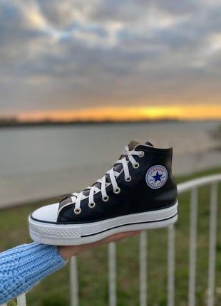 Зимові кеди конверси з хутром converse all star3 фото