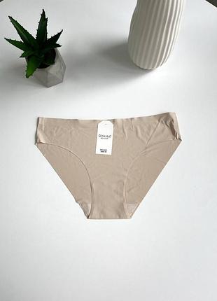 Красивые бесшовные трусики слипы с хлопковой ластовицей базовых цветов