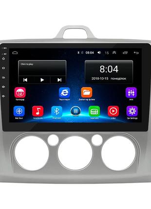 Штатна автомобільна магнітола lesko  ford focus ii рестайлінг 2007-2011 экран 9" 2/32gb/ wi-fi optima android форд