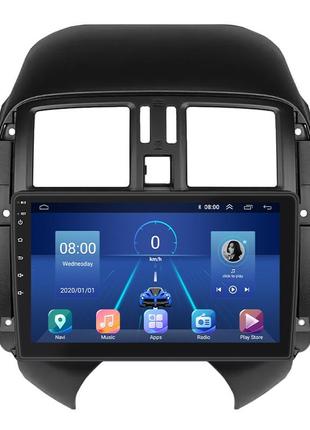 Штатна магнітола lesko для nissan sunny n17 2012-2014 екран 9" 4/64gb 4g wi-fi gps top