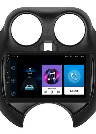 Штатна магнітола 9" lesko для nissan micra iv (k13) 2010-2013 1/16gb/ wi-fi gps optima ніссан 8 шт.