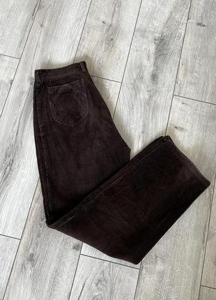 Вельветовые брюки шоколадного цвета1 фото