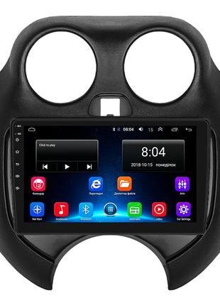 Штатна магнітола екран 9" lesko для nissan march iv (k13) рестайлінг 2013-н.в. 2/32gb/ wi-fi base ніссан