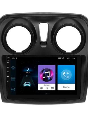 Штатна магнітола 9" lesko для dacia sandero ii 2012-2016 1/16gb wi-fi gps base дачи 10 шт.