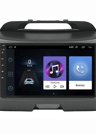 Штатная магнитола lesko для kia sportage iii рестайлинг 2014-2016 экран 9" 1/16gb/ wi-fi optima gps android шт