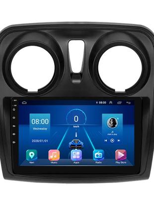 Штатна магнітола 9" lesko для dacia sandero ii рестайлінг 2016-2020 6/128gb 4g wi-fi gps top дачия 7 шт.