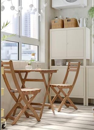 Стол и 2 стула askholmen ikea 795.290.98 2