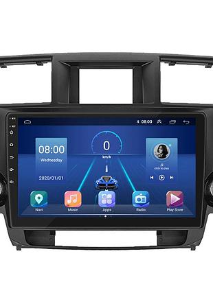 Магнитола 10" lesko toyota highlander ii (u40) рестайлинг 2010-2013 4/32gb 4g wi-fi gps top тойота хайлендер