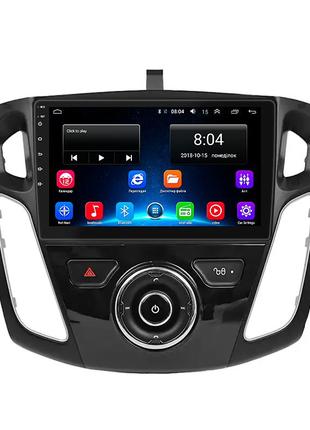 Штатна магнітола lesko для ford focus iii рестайлінг 2014-2019 екран 9" 2/32gb/ wi-fi gps андроїд форд фок шт.