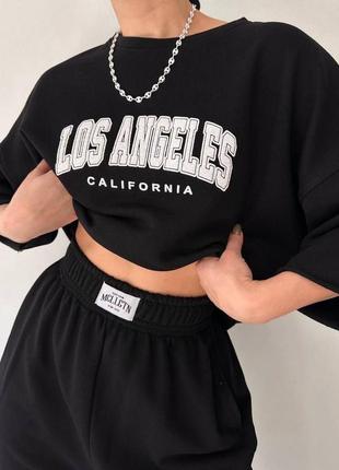 Стильный спортивный костюм джоггеры и футболка