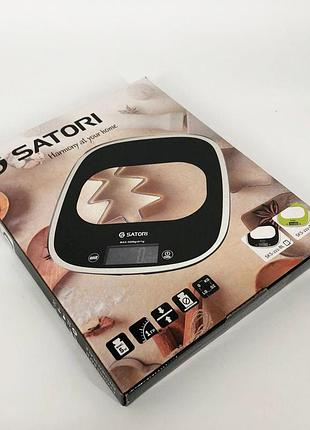 Кухонные весы satori sks-221-bl 5 кг / весы / весы кухонные / весы для кухни / электронные весы