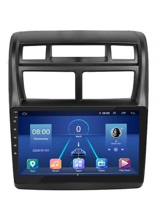Штатна магнітола 9" lesko для kia sportage ii рестайлінг 2008-2010 6/128gb 4g wi-fi gps top кіа
