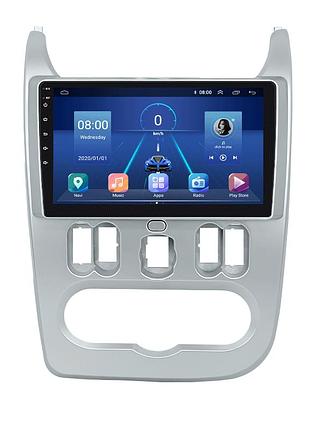 Штатна магнітола 9" lesko для renault sandero i 2009-2014 6/128gb 4g wi-fi gps top рено