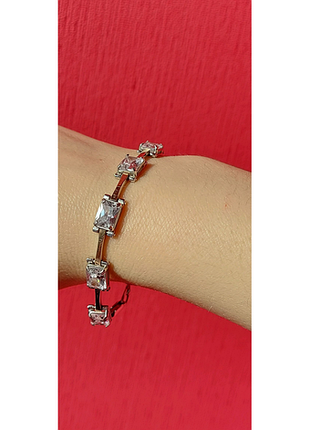 Срібний браслет із золотими вставками