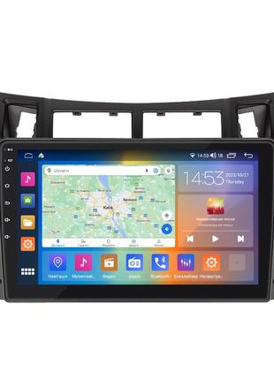 Штатная магнитола 9" lesko для toyota yaris ii рестайлинг 2009-2012 2/32gb carplay 4g wi-fi gps prime тойо 6шт