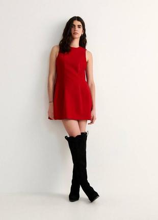 Красное мини платье, в размере m (reserved)2 фото