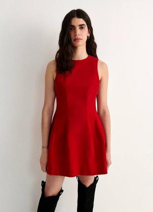 Красное мини платье, в размере m (reserved)1 фото