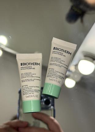 Увлажняющий гель для лица biotherm aquasource hyalu plump gel, 5 мл