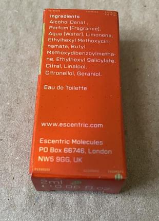 Escentric molecules molecule 01 + mandarin edt, 2ml2 фото