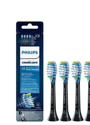 Насадки на зубные щетки philips sonicare c3 premium plaque control hx9044/33 (4 шт.)