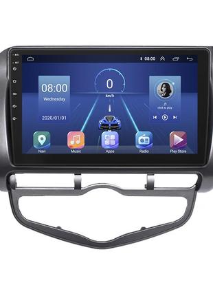 Штатна магнітола lesko для honda fit i auto ac 2001-2008 екран 9" 4/64gb 4g wi-fi gps top хонда фіт 5 шт.