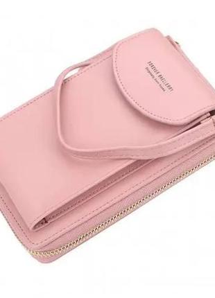 Жіночий гаманець портмоне клатч baellerry forever рожевий2 фото