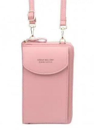 Жіночий гаманець портмоне клатч baellerry forever рожевий7 фото