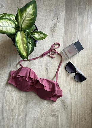 🪷рожевий купальний ліф верх від купальника h&m 75с