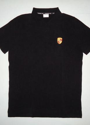 Мотофутболка  porsche drivers selection polo shirt black 100% cotton (l) оригинал