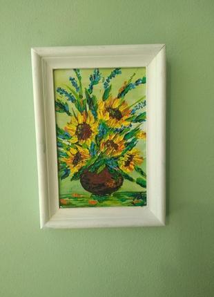 Картина маслом "соняшники"