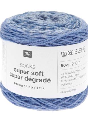 Шкарпеткова пряжа rico design socks super soft super degrade, 008