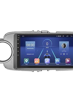 Штатная магнитола lesko для toyota yaris iii 2010-2014 экран 9" 6/128gb 4g wi-fi gps top 1шт
