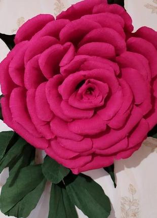 Красно-розовая роза настенная2 фото
