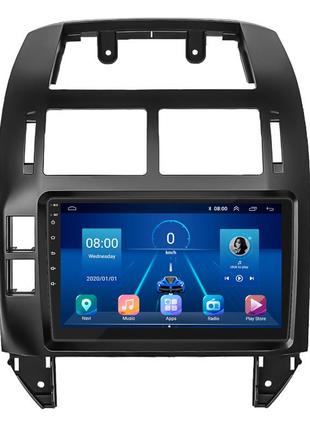 Штатна магнітола lesko volkswagen polo iv рестайлінг 2005-2009 екран 9" 2/32gb/ wi-fi gps фольксваген поло
