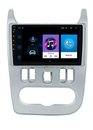 Штатна магнітола 9" lesko для dacia logan ii 2012-2016 1/16gb wi-fi gps base дачия 4 шт.