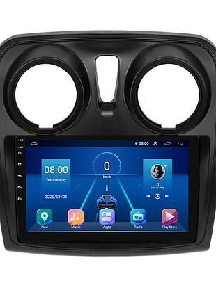 Штатна магнітола 9" lesko для dacia sandero ii 2012-2016 top 4/64 4g wifi gps дачія 3 шт.