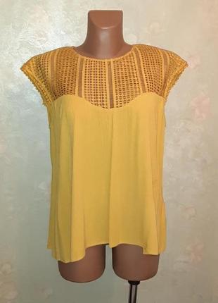 🌿1+1=3 жовтогаряча вільна блуза блузка h&m, розмір 48 - 503 фото