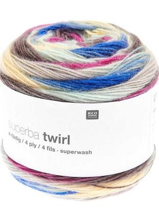 Шкарпеткова пряжа rico design superba twirl, 008