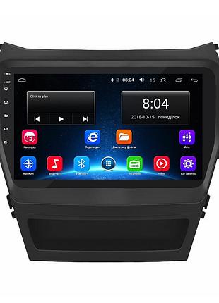 Штатна магнітола lesko для hyundai santa fe iii рестайлінг 2015-2018 екран 9" 2/32gb/ wi-fi optima androi 3 шт.