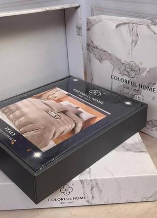 Комплект постельного белья страйп-сатин подарочный вариант