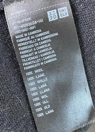 Джемпер чоловічий чорний uniqlo зі 100% вовни, розмір s/m6 фото