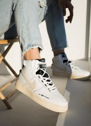 Женские кроссовки nike air force 1 high black/white