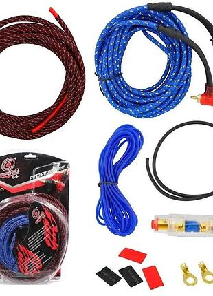 Набір проводів awg/rca для встановлення саббуфера kit 10ga/c011