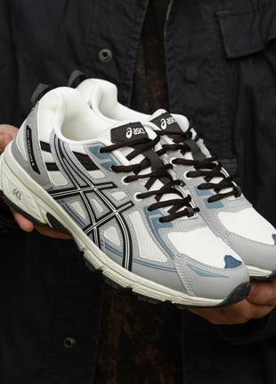 Женские кроссовки asics gel venture 6 white grey 37-38-39-40-41