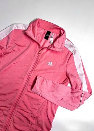 Женская олимпийка adidas /размер xs-s/ розовая кофта adidas / розовая олимпийка / худи адидас / adidas / адидас / женская спортивная кофта /42 фото